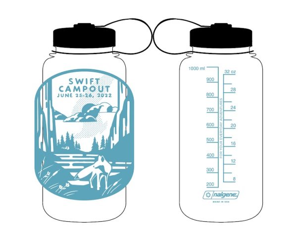 画像1: Swift Campout 2022 Nalgene (Clear/Blue) (1)