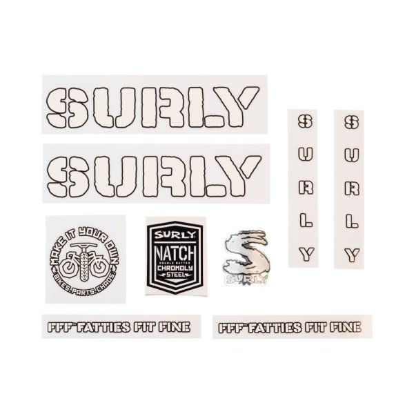 画像1: SURLY フレームデカールセット(OVERSPRAY DECAL SET WHITE) (1)