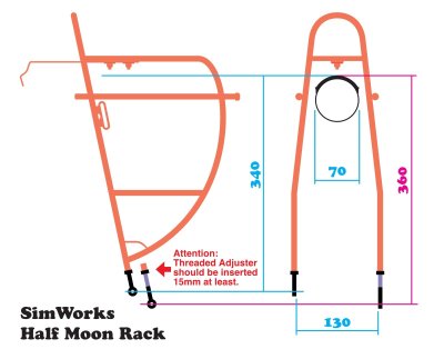 画像1: Sim Works Half Moon Rack Made by NITTO