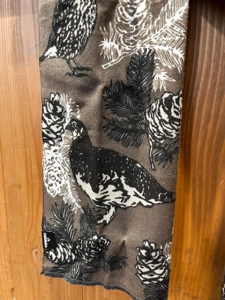 画像2: CHAORAS スポーツてぬぐい / ライチョウ＆ホシガラス セピア (2)