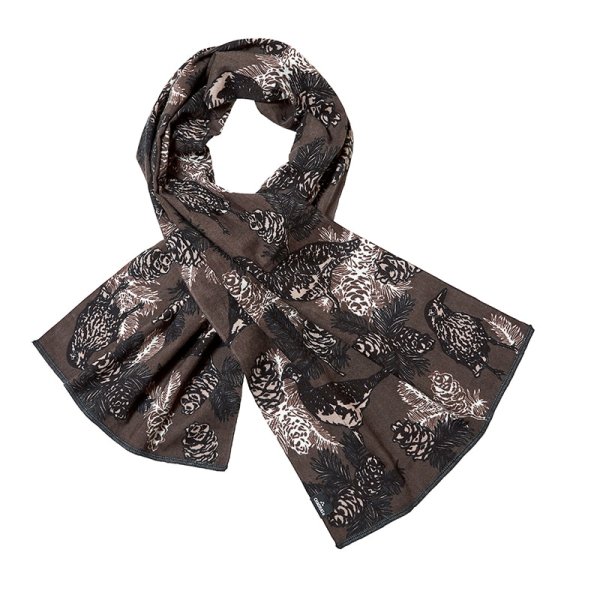 画像3: CHAORAS スポーツてぬぐい / ライチョウ＆ホシガラス セピア (3)