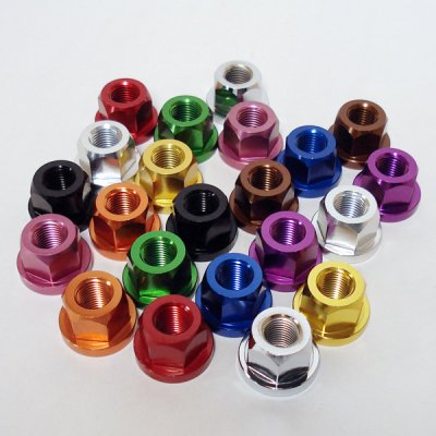 画像2: 7075 Aluminum Axle Nuts for Track Bike(リア1 X 10）