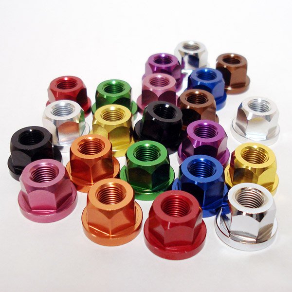 画像1: 7075 Aluminum Axle Nuts for Track Bike(フロント1 X 9） (1)